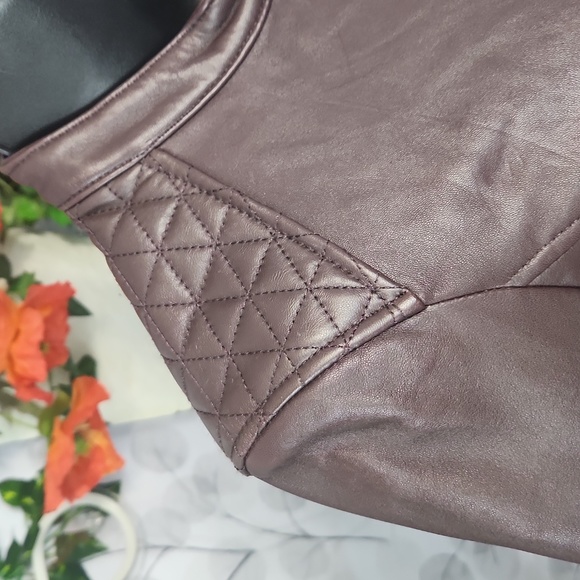 Marc New York Andrew Marc Diamond Quilted Leather Moto Jacket - Extra Small - Picture 4 of 13